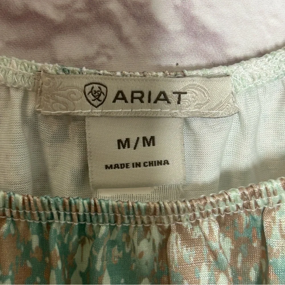 Ariat Bell Sleeve Southwestern Scoop Neck Shift Dress - Picture 9 of 12